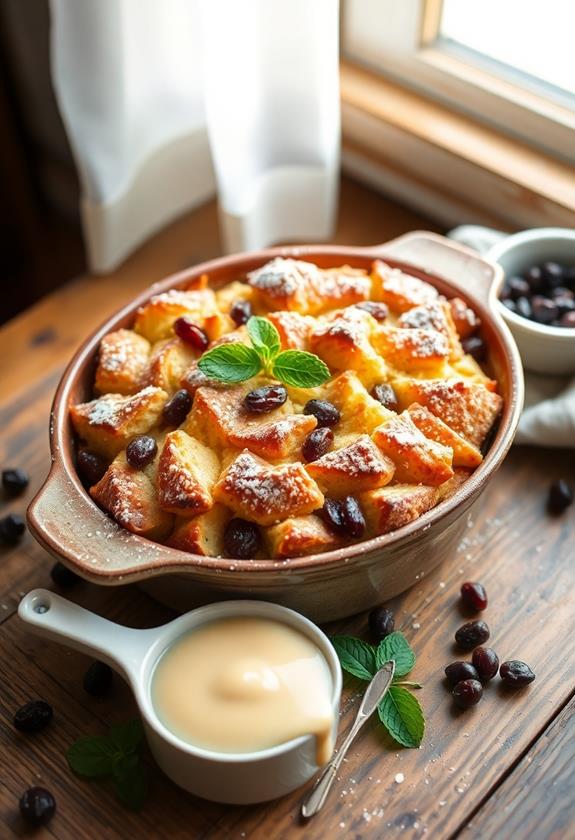 Bread Pudding (Custard-Soaked Bread With Raisins)